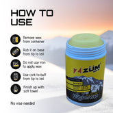 Warm Ceramic Wax – Iron-On & Rub-On, Eco-Friendly, High-Speed Performance for Ski Snowboard